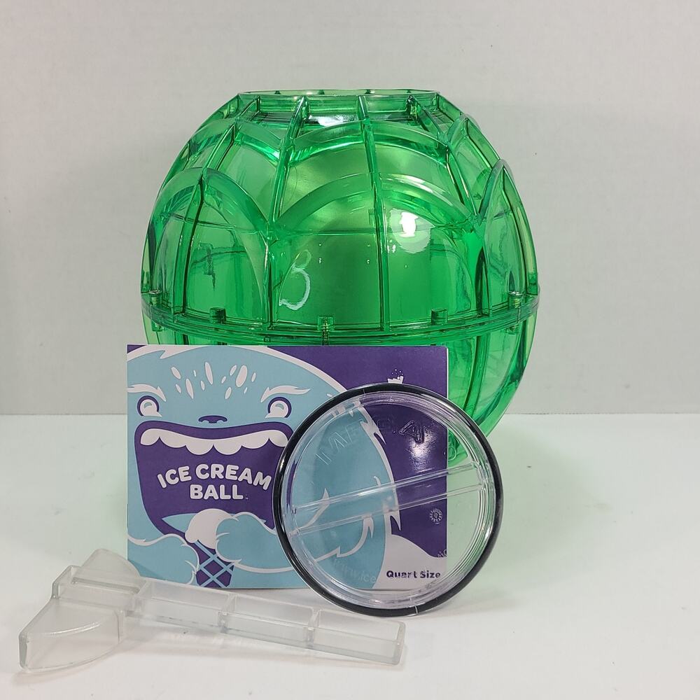 The Mega Ball Play & Freeze Ice Cream Maker Green Soft Serve Maker Homemade NEW